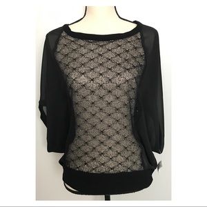 Willow & Clay sheer short sleeve top